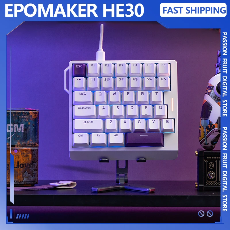 

EPOMAKER HE30 Mechanical Keyboard 36 Key Wired Mini Portable Keyboard RGB Hot swap Gasket Custom Single-Handed Keyboard Gift