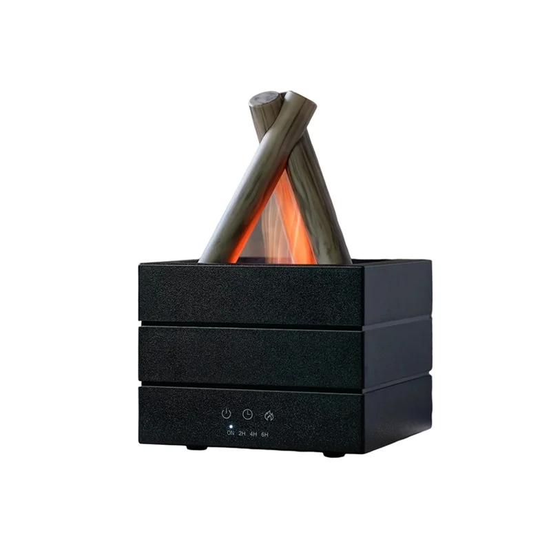 

ABJY-Flame Аромаувлажнитель Ароматерапевтический диффузор Ароматическое эфирное масло с дистанционным управлением и светло-черным цветом