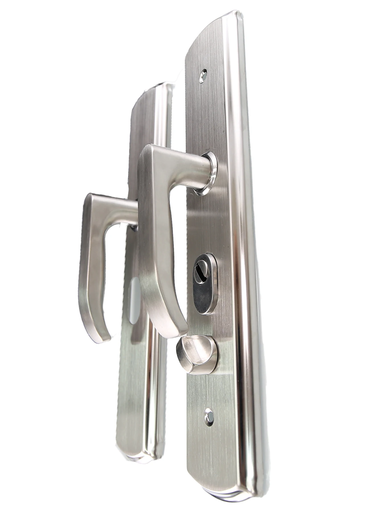 Einteiliger Edelstahl Silber Türgriff, in voller Länge 23,3 cm Badezimmer türschloss Universal schlüssel lose Badezimmer Haushalts schlösser