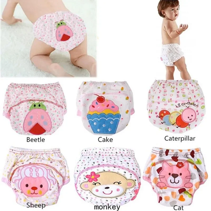 5pc/Lot Baby Diapers Reusable Nappies Washable Infants Children  Cotton Training Pants Panties 80/90/100