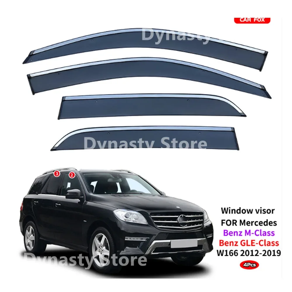 

Car Window Visor Waterproof Protect Sunny Rainy Shelter Auto External Accessory For Mercedes Benz M W166