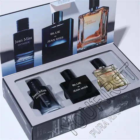  고품질 90ml 남성 향수 Hombre 선물 상자 3pcs 세트 쾰른 향기 매혹적인 남자 향수 Masculinos 지속 향수 Heren