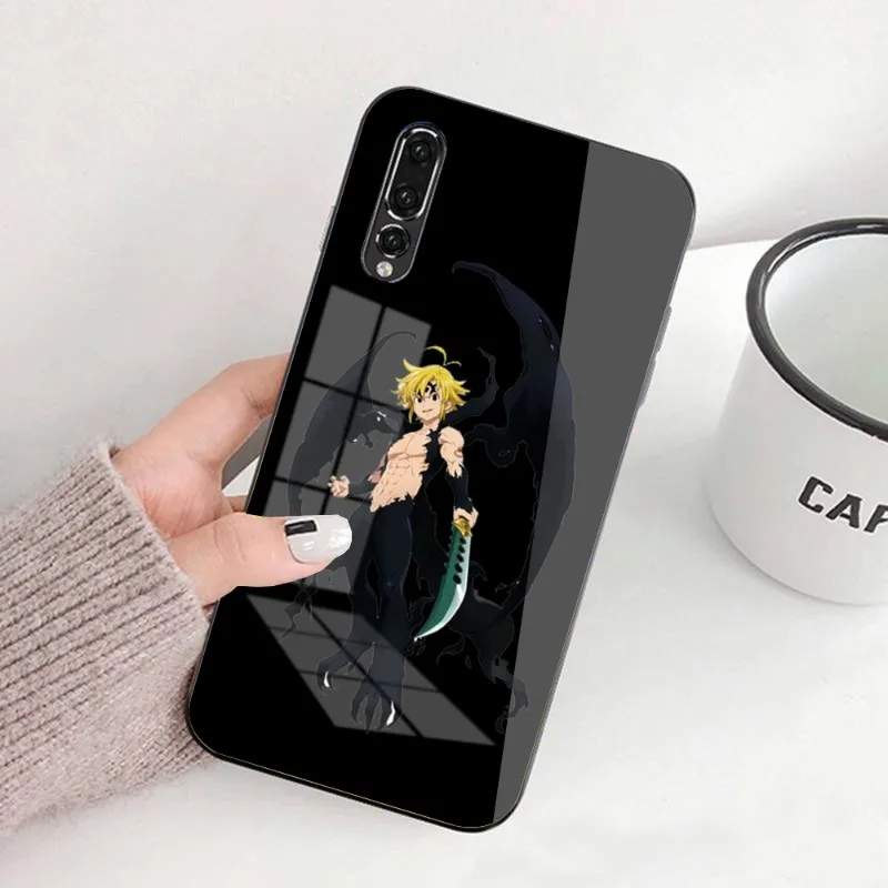 Meliodas Anime Phone Case For Huawei P50 P40 P30 P20 Pro Mate 40 30 20 Pro Nova 9 8 7 PC Glass Cover