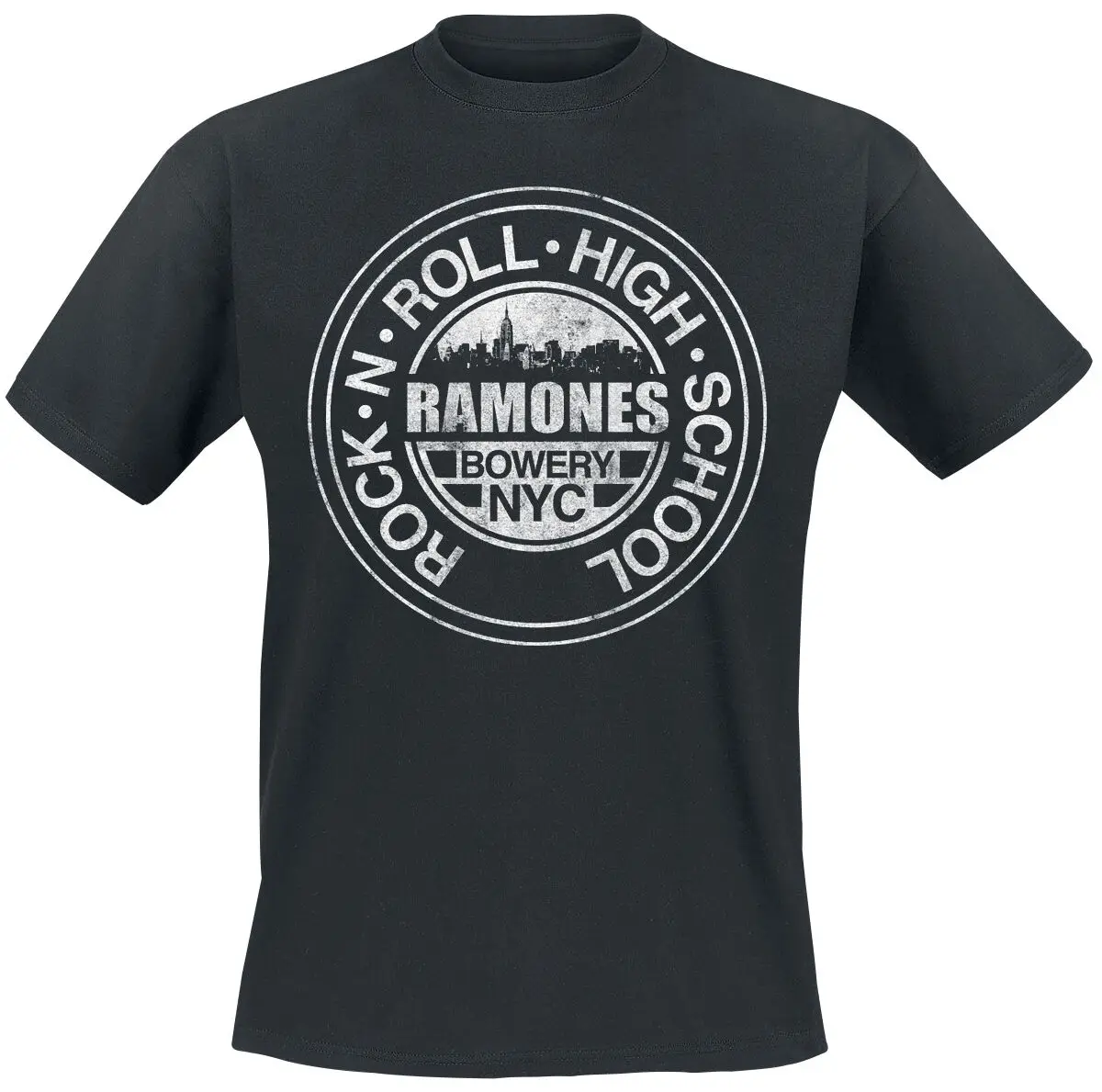 Camiseta Bowery NYC Ramones para hombre y mujer, camiseta gráfica de banda de Rock y Metal, 100% algodón, ropa informal de verano