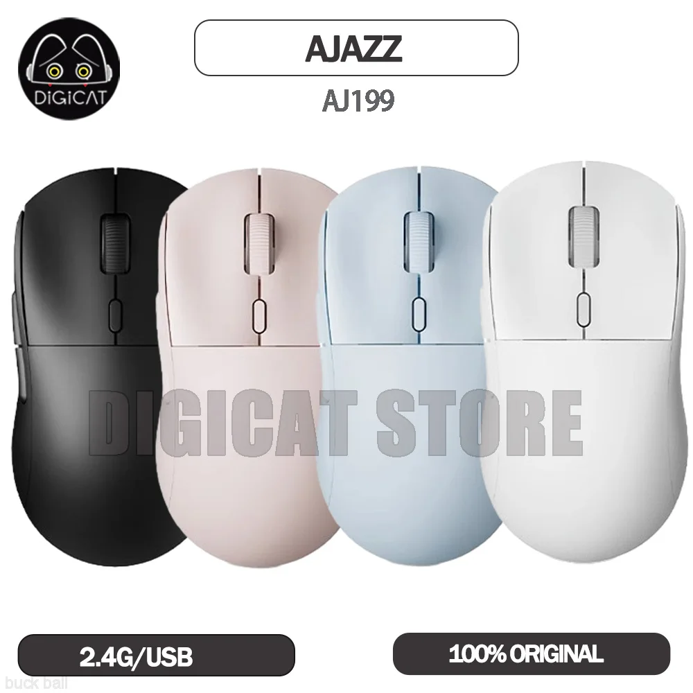 

Геймерская беспроводная мышь AJAZZ AJ199 AJ139PRO, 2 режима, 2,4 ГГц/проводная мышь, 6 кнопок, датчик PAW3395, 24600DPI, игровая мышь для ПК