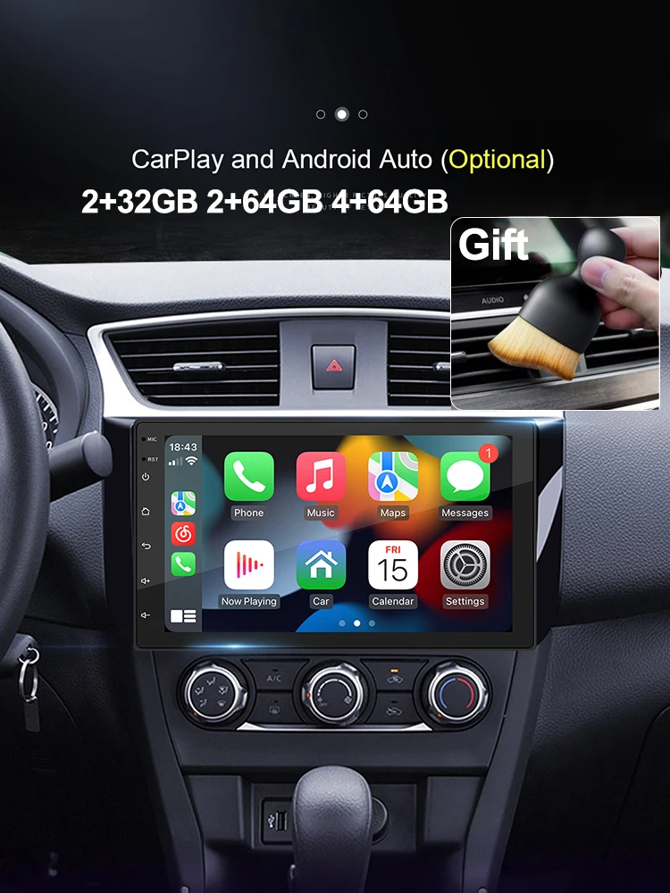 7/9/10 inch Universele Android 13 Autoradio 64G Autoradio android 2 Din autoradio GPS BT Centrale multimedia Slimme autosystemen - afbeelding 2