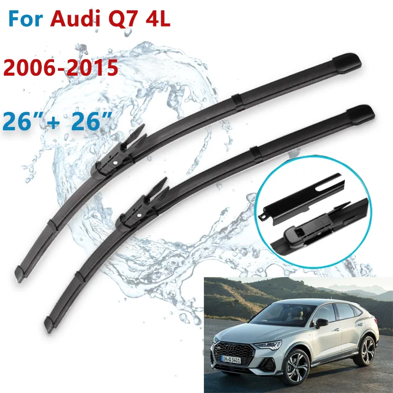 

Wiper Front Wiper Blades Set For Audi Q7 4L 2006-2015 Windshield Windscreen Window 26"+26"