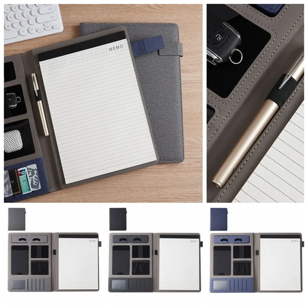Negotiations Notepad A4 Conference Folder Memo Clipboard Contract File Folder Business Clipboard Leather Writing Tablet
