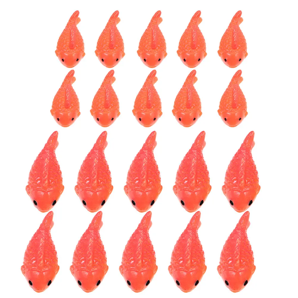 

20pcs Mini Simulated Fish Decoration Resin Statue Aquarium Toy Water Decorations Figurine Child Sea Animals Tiny Toys Micro