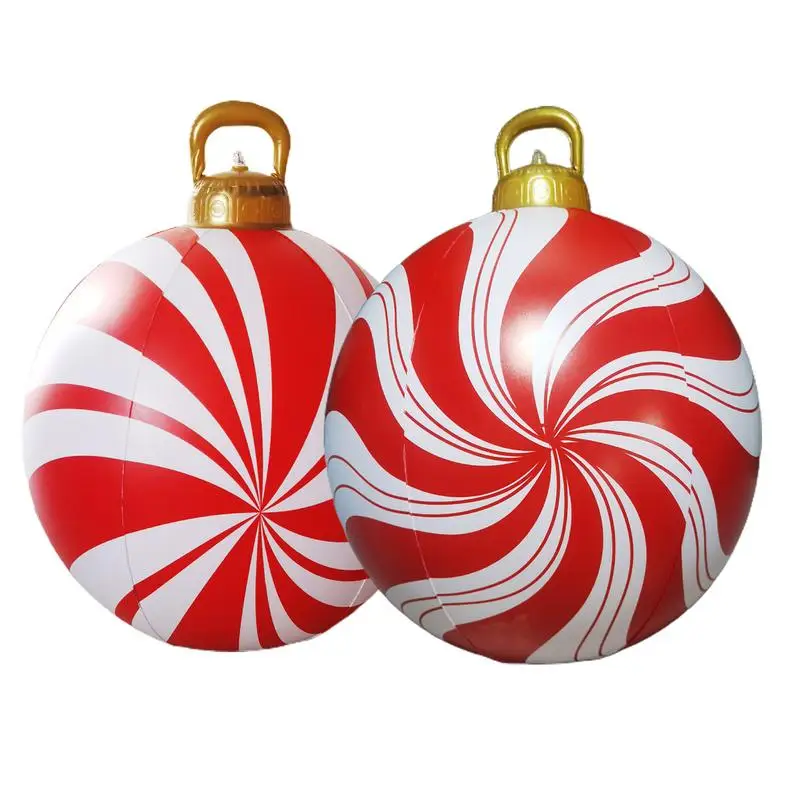 

Christmas Inflatable Decorated Ball Christmas Yard Ornament Ball Pvc Reusable Outdoor Decoration Candy Inflatable Ball Candy For