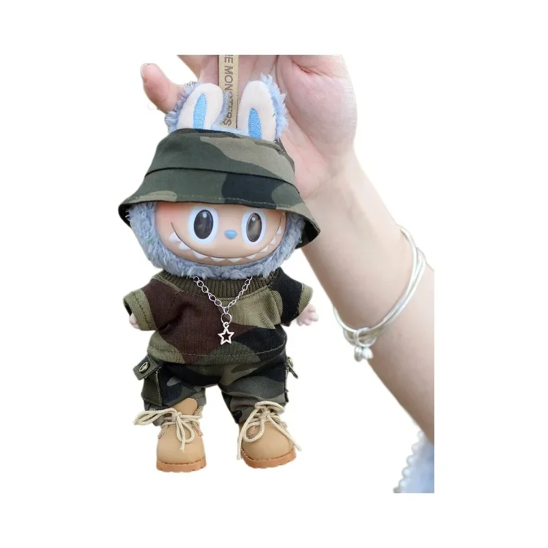 Mini roupas de boneca acessórios para coreia 15-17cm ropa labubu e 10cm algodão boneca terno roupas