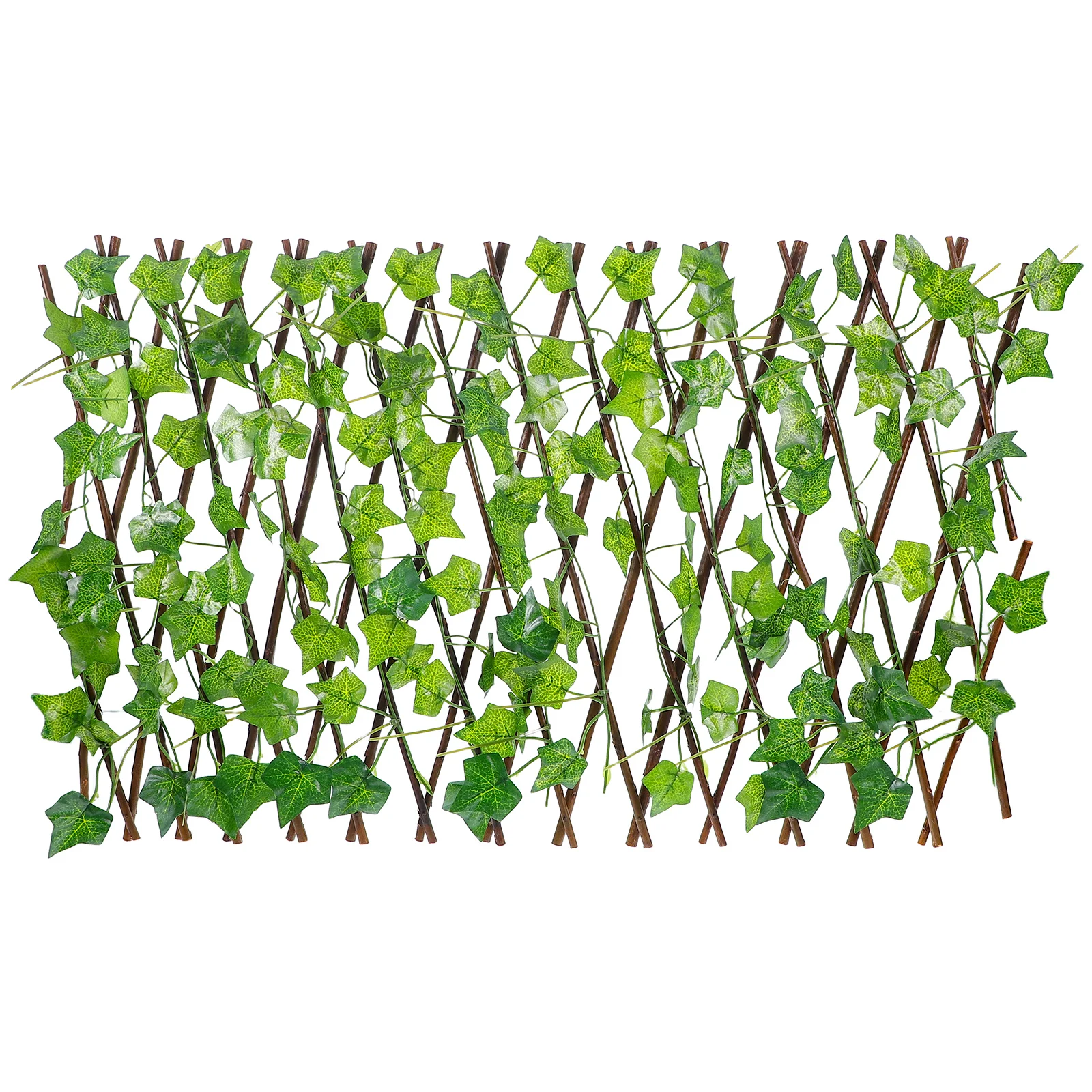 

1pc Expandable Fence Green Leaves Garden Yard Decor Retractable Wooden Expandable Fence Trellis