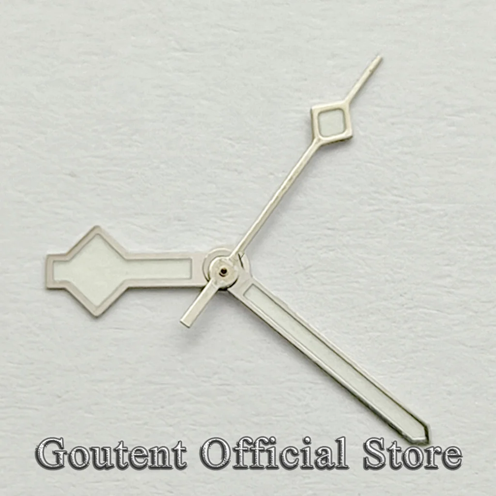 Goutent  Silver Snowflake  Watch Hands Set green Luminous Fit VH31 Quartz Movement Watch Mod Replacement Needle Accessories