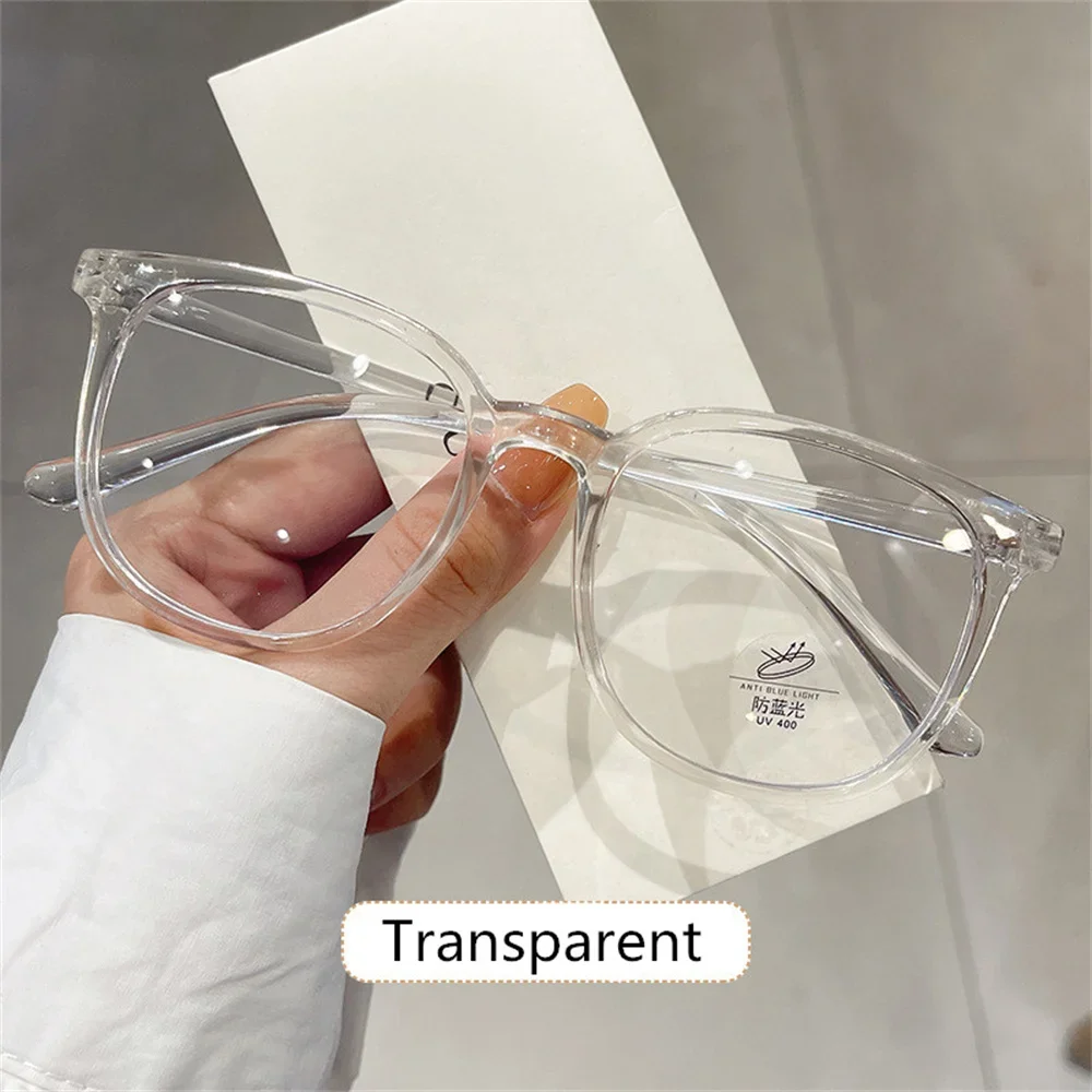 Retro Square Glasses Ultra-light Transparent Frame Eyewear Anti-blue Light Flat Glasses Korean Popular Decoration Eyeglasses