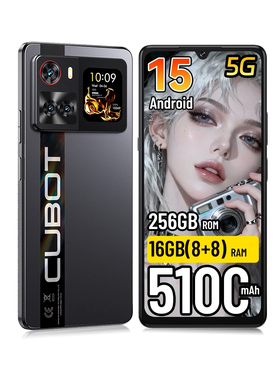 [Versand aus Polen] Cubot X100 Android 15 5100mAh 33W NFC 5G Smartphone 6,88" 16GB(8+8) RAM 256GB ROM 64MP Mobiltelefon