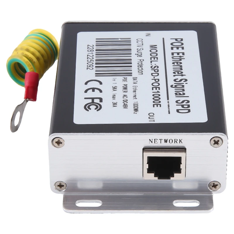 Jednokanałowy gigabitowy sygnał POE POE Ethernet 1000Mbps SPD zabezpieczenie dla części kamery IP CCTV