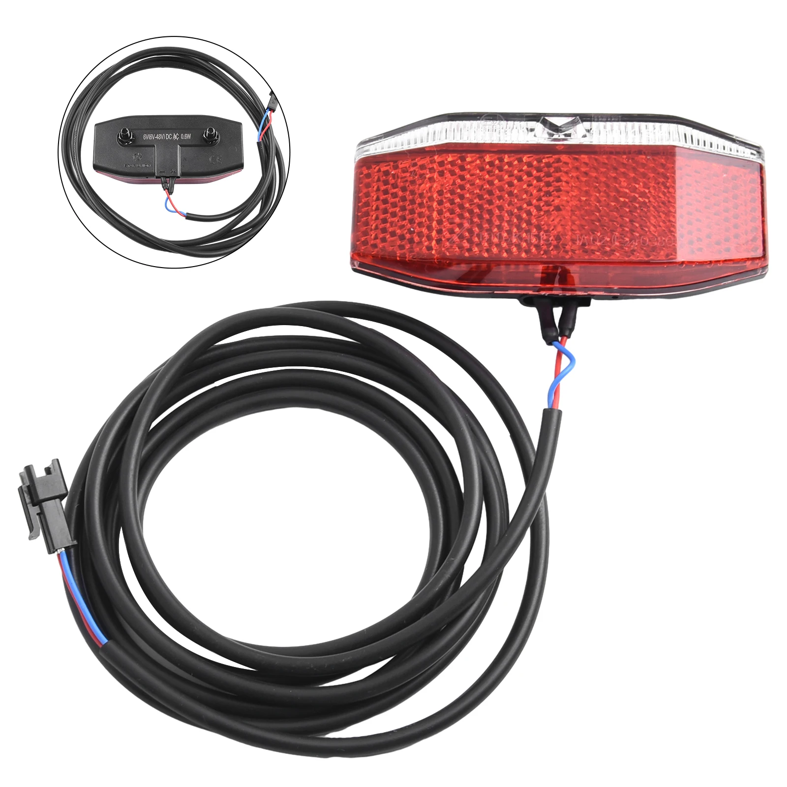 

WUXING 6-48V Electric Bicycle Ebike LED Rear Light TailLight Lamp Water Proof Electric Bicycle Rear Light Big Beam Angle 180