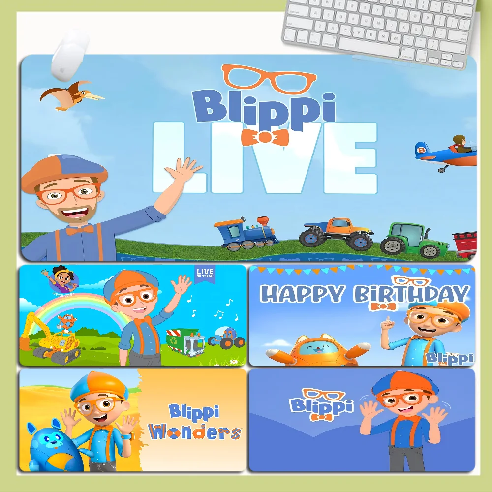 B-Blippi Mousepad Custom Skin Desktop Desk Mat Kawaii Gaming Accessories Students Writing Pad for PC Computer Table