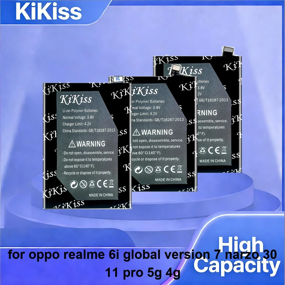 

Mobile Phone Battery Fast Charging BLP771 BLP807 BLPA15 5500mAh For Oppo Realme 6I Global Version 7 Narzo 30 11 Pro 5G 4G