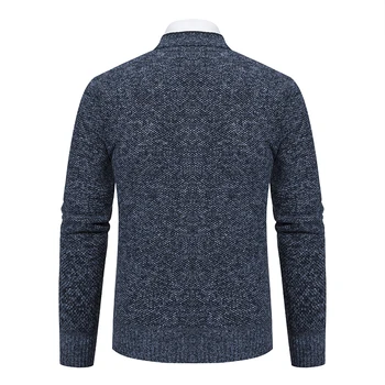 Men's knitted cardigan casual V-neck autumn and winter new sweater coat 2
