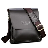 Bolso de hombro tipo Polo de negocios informal, bolso de cuero Vertical Paul, bolso cruzado para documentos oficial para hombre, tendencia