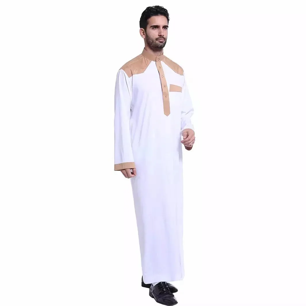 Thobe Thawb per uomini musulmani: preghiera araba e abito formale |   Vestibilità ampia, stile mediorientale |   Tessuto comfort - Essenziale per l'uso quotidiano