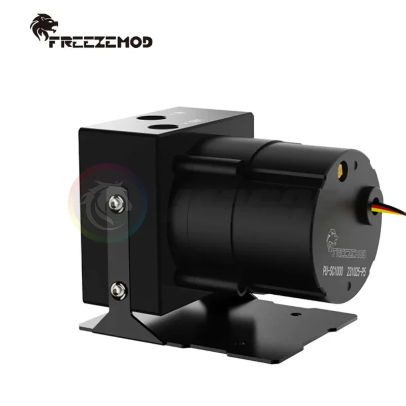 مضخة تبريد مياه FREEZEMOD PC قابلة للرفع 7 أمتار، تدفق 1200 ساعة/لتر سرعة قابلة للتعديل باللون الأسود