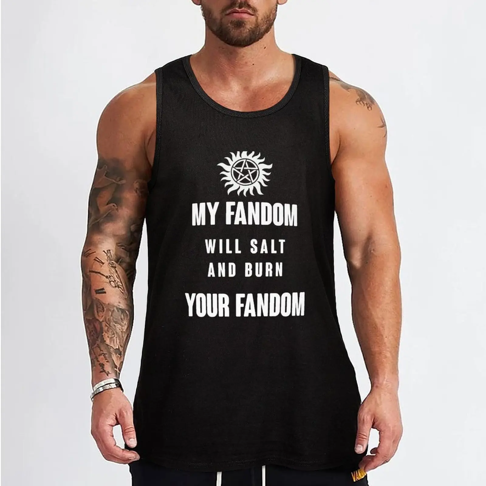 My Fandom Will Salt And Burn Your Fandom Tank Top Gym wear Men's t shirt