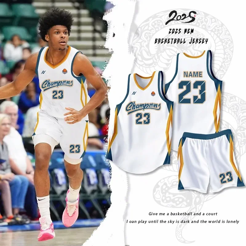 مجموعة زي كرة السلة على الطراز الأمريكي للرجال، تخصيص فريق المنافسة، شحن مجاني، جيرسي دوري الطلاب