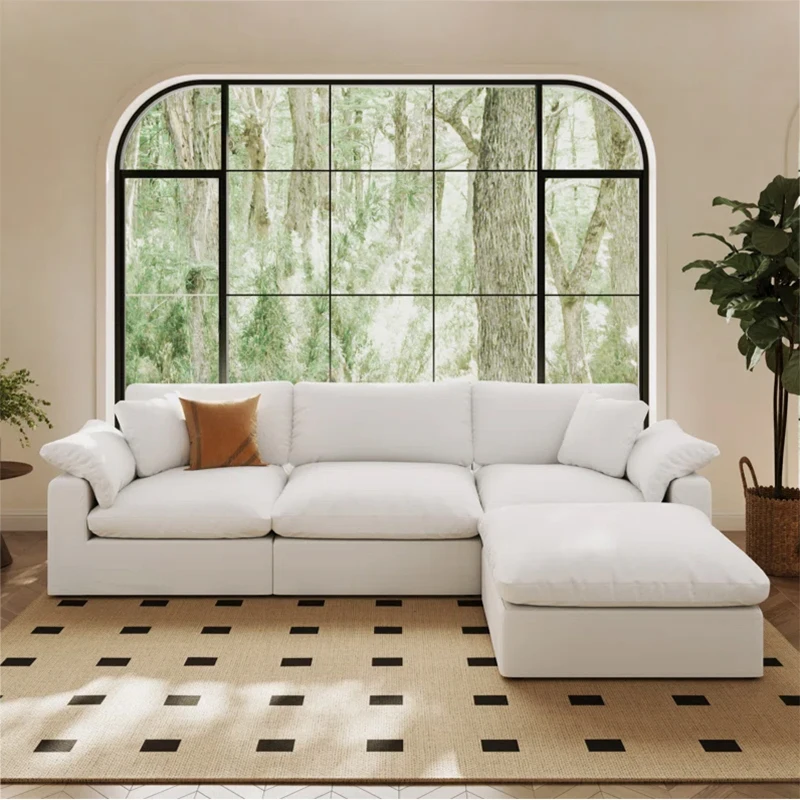 # Modern Cloud Sectional Sofa Convertible Combination Sofa Detachable Washable for All Sofa Covers for Living Room