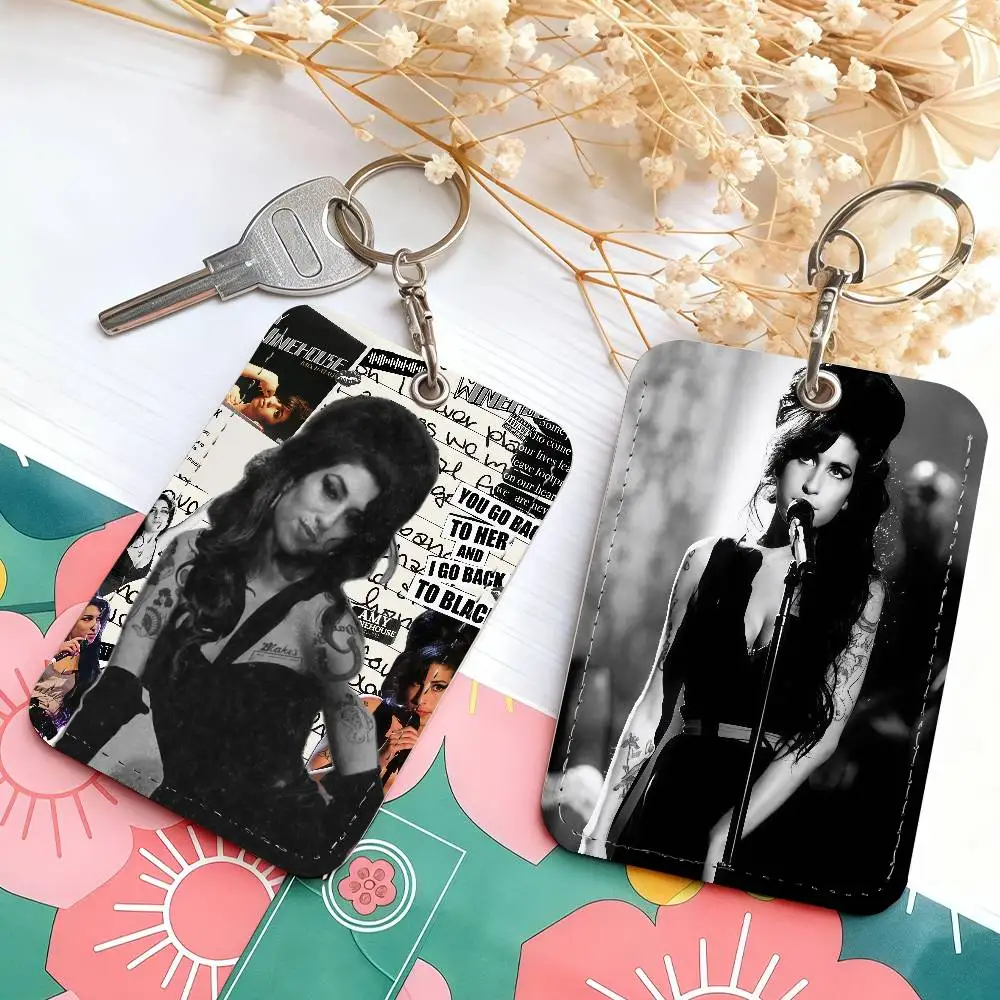UK Singer A-Amy Winehouse Card Holder Suitable For Bank Access Library  Parking Bus Subway And Keychain