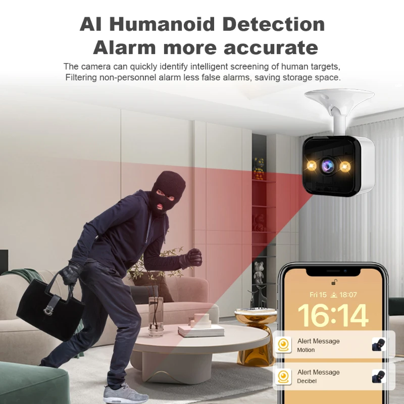 Xiaomi 2K HD กล้องรักษาความปลอดภัย WiFi Monitor พร้อมเสียงสองทางอินฟราเรด Night Vision Motion Detect การเฝ้าระวัง Multi-share View