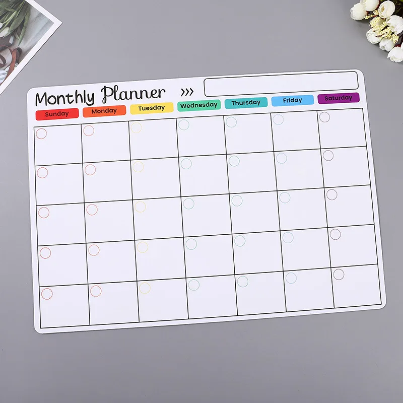 Magnetic Calendar For Fridge Monthly Weekly Planner Whiteboard Calendar Table Dry Erase Fridge Sticker Message Board Menu