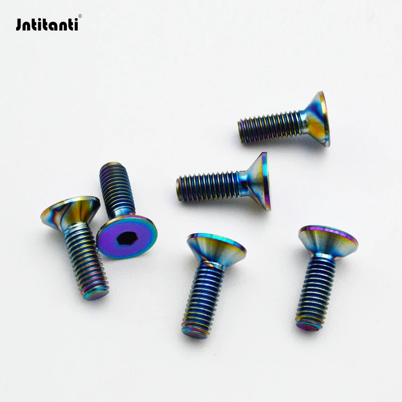 Jntitanti Countersunk Gr.5 Titanium Alloy Ti-6Al-4V Bolt M5 for Auto Steering Wheel Modification