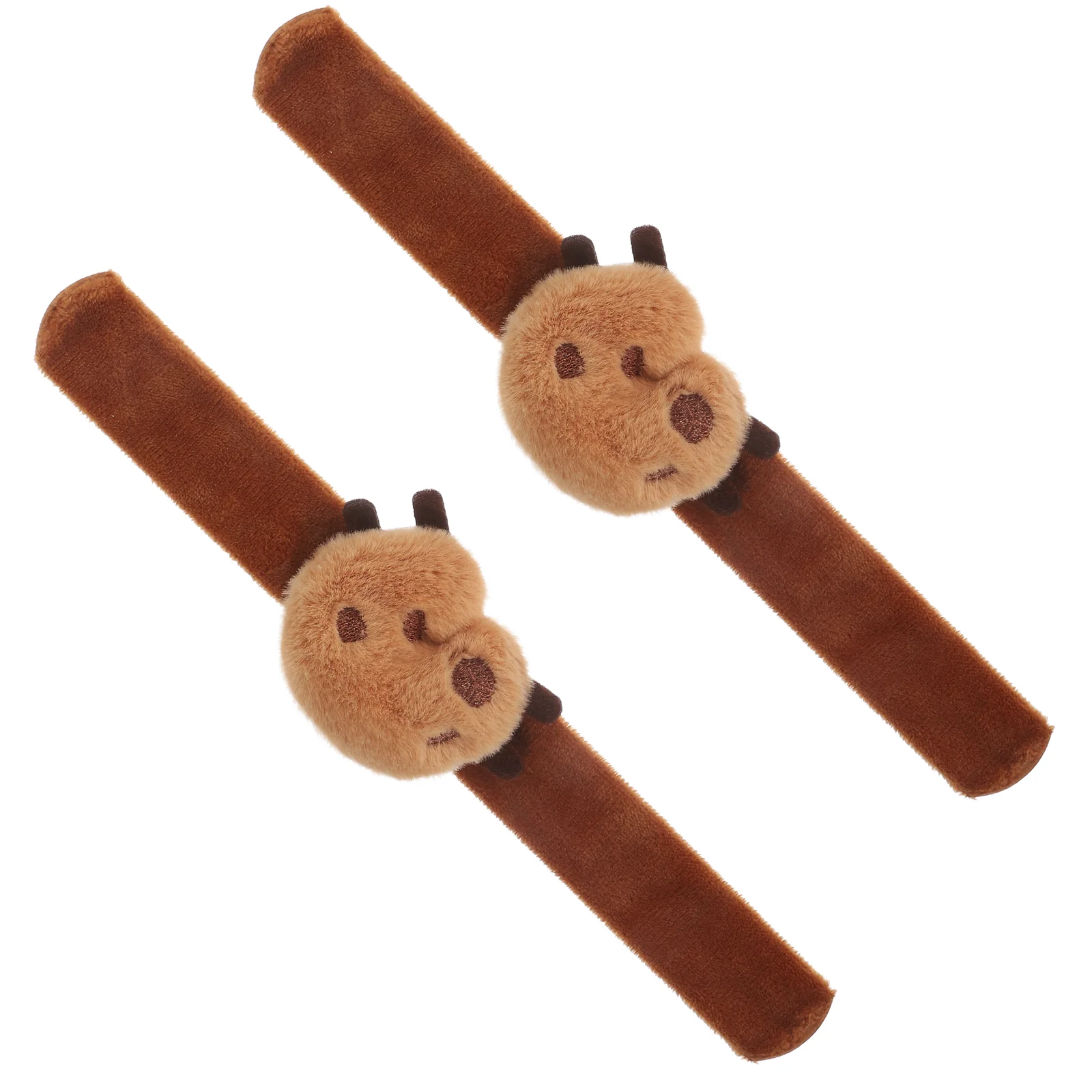 2 Pcs Girl Toy Capybara Bracelet Slap Bracelets for Kids Animal Rings Bulk Theme Bands Child