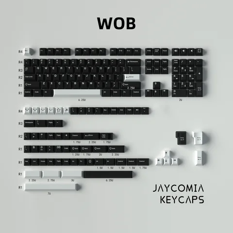 GMK Clone WOB Double Shot PBT Keycap Cherry Profile For Mechanical Keyboard Custom 173Keys/Set HHKB EU Layout