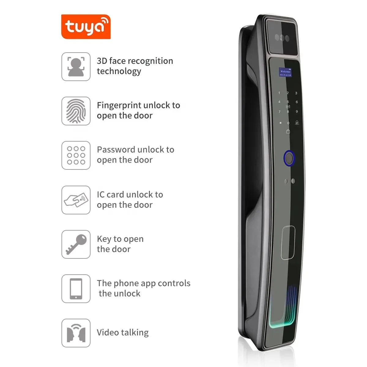 Serratura intelligente STLF Ai con serratura blu con impronta digitale Cerradura Tuya Smart Zeggbee Inteligente Serrature