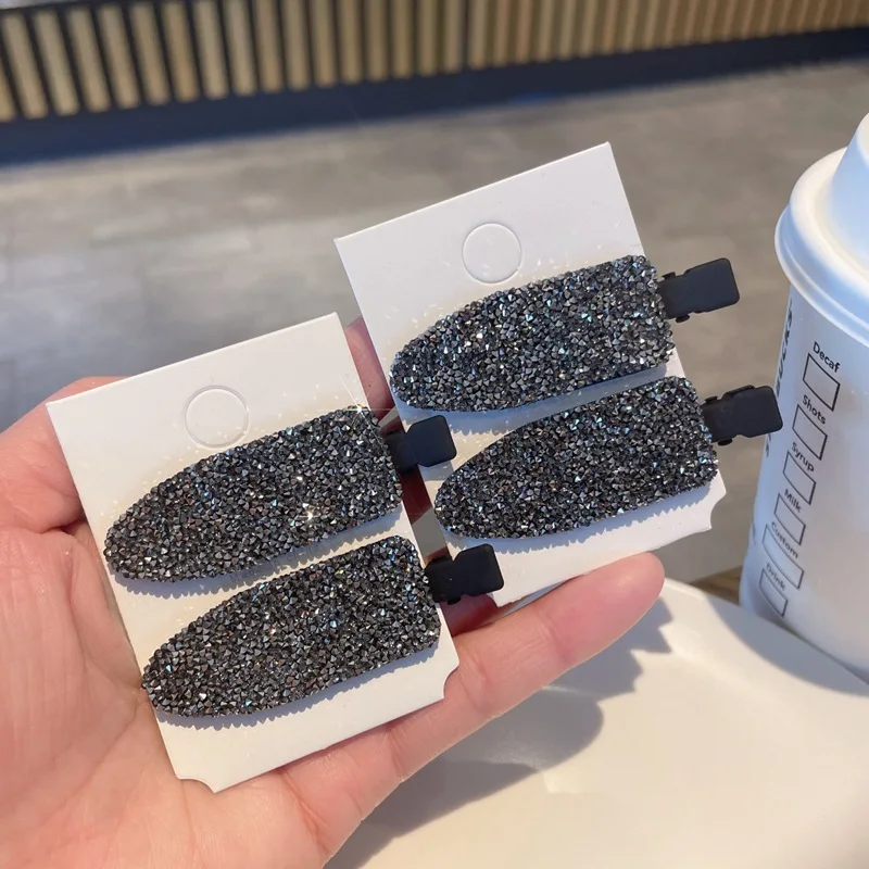 

Korean Retro Flash Diamond Seamless Hairpin New Rhinestone Side Clip Broken Hair Bangs Hair Accessories