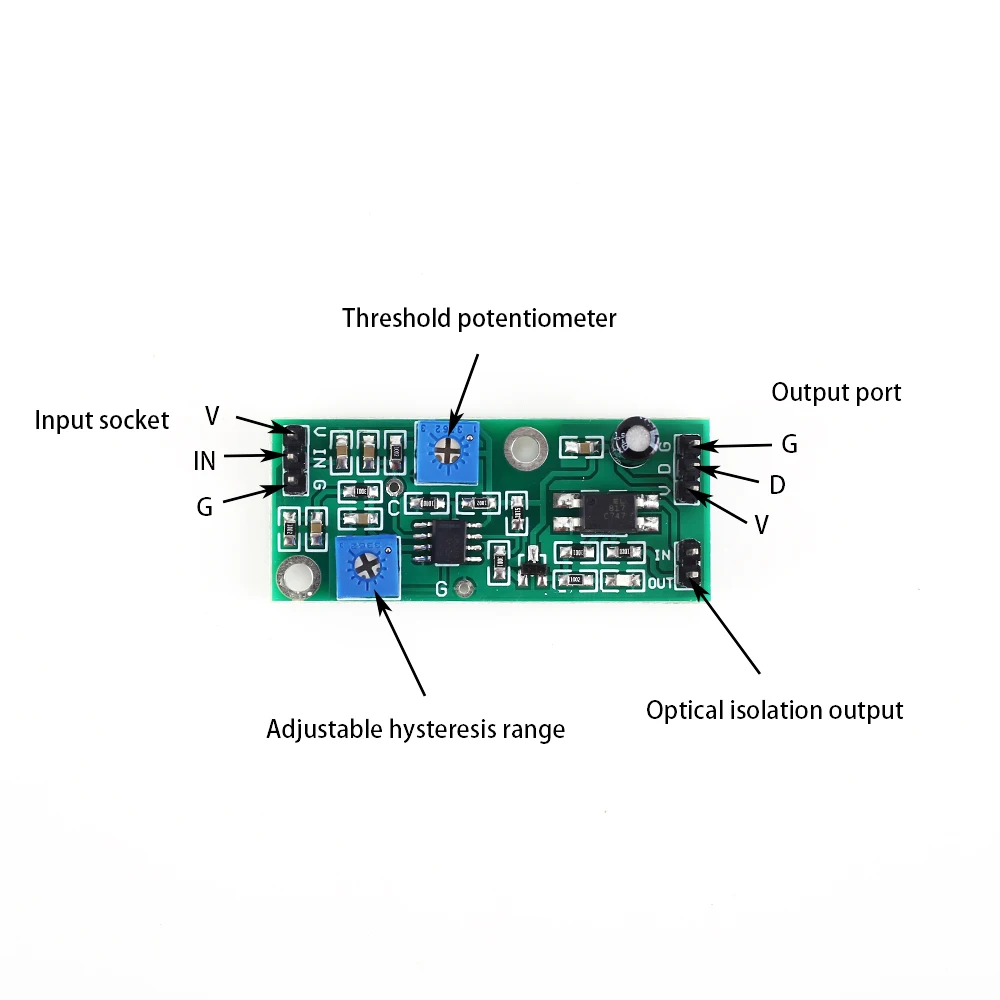 Voltage Comparator Stabilizer 5-24V Hysteresis Signal Optocoupler Isolated Output 3-5MA LM2903 Chip For Industrial Field Signal