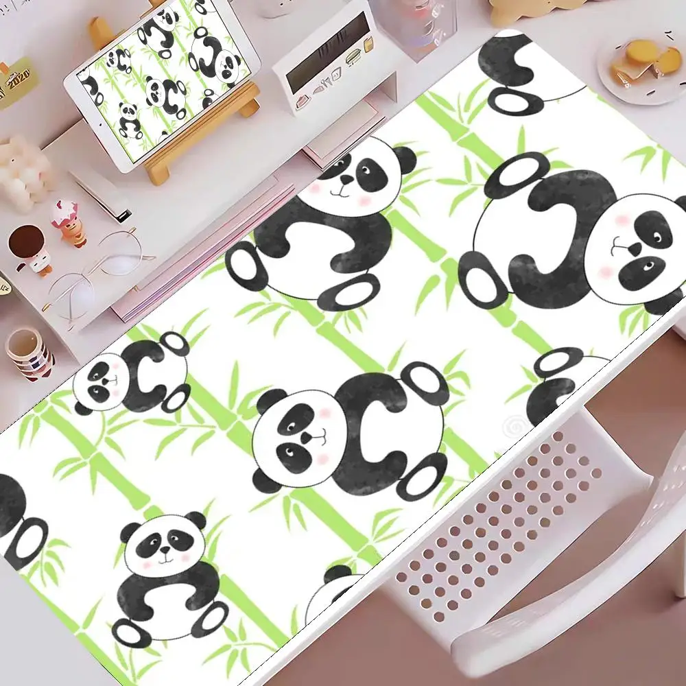 

Anime Panda Pattern Mouse Pad E-sports gaming mouse pad oversized personalized desk pad keyboard mouse pad