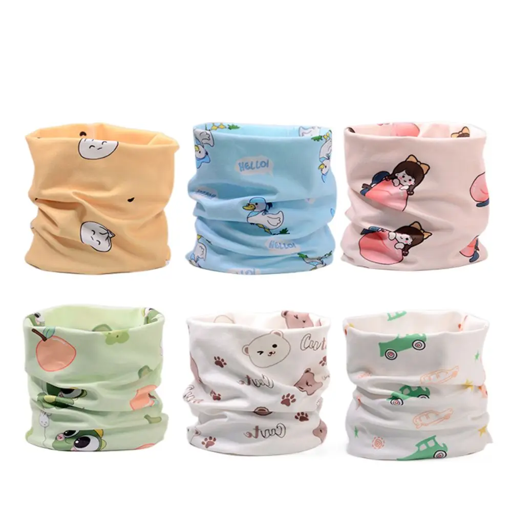 Bib Thermal Neck Warmer Thickened Snap Fastener Children Winter Scarves Warm Neck Cover Windproof Coldproof Snood Cowl Tube