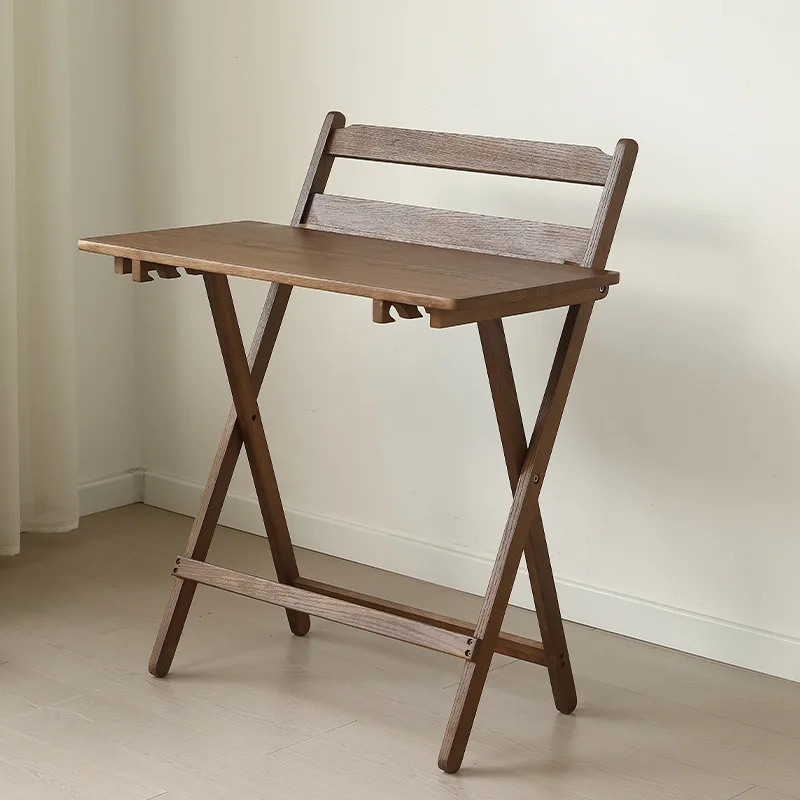 CX foldable minimalist table, home use solid wood study desk, height-adjustable model