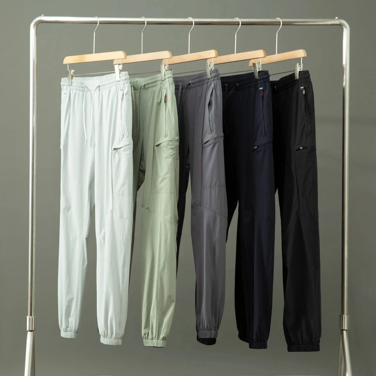 

Lulu Men's Outdoor Casual 3D Tailored Cuffed Pants Qui Dry Loose Fit Long Youthful Sle Color Spring Summer