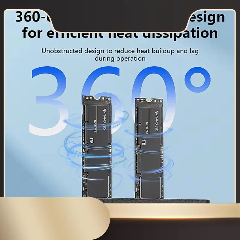 Blueendless Dual-Bay M.2 NVME SSD Docking Station RGB USB C Type C Offline Cloner Duplicator Nvme PCIE Enclosure-N36R