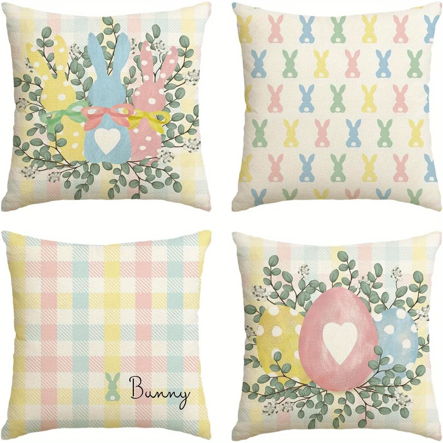 Small fresh Easter pillowcase Nordic home decoration pillowcase holiday bedroom living room decoration polyester cushion cover