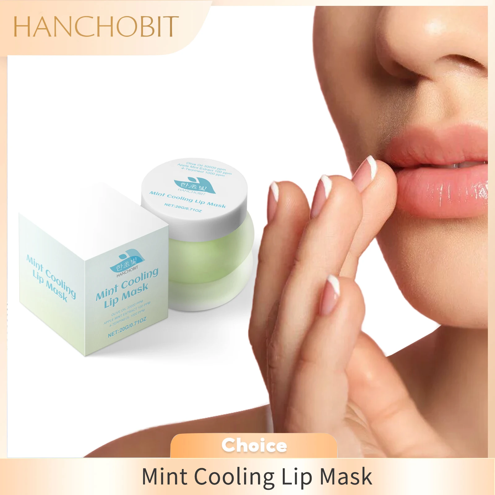 

Hyaluronic Acid Mint Lip Mask Fade Lip Fine Lines Relieve Dryness Nourish Reduce Flaking Keep Refresh Exfoliation Night Lip Mask