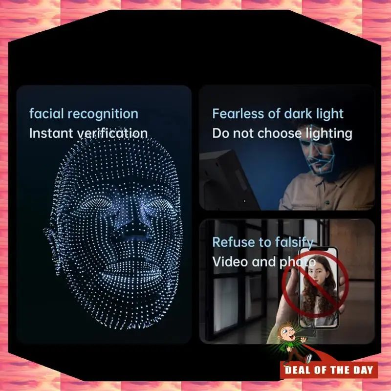 Mesin Absensi T500 Pengenal Wajah Sidik Jari, Pengiriman 24 Jam, Fungsi Admin, Login dengan Kartu dan Kata Sandi