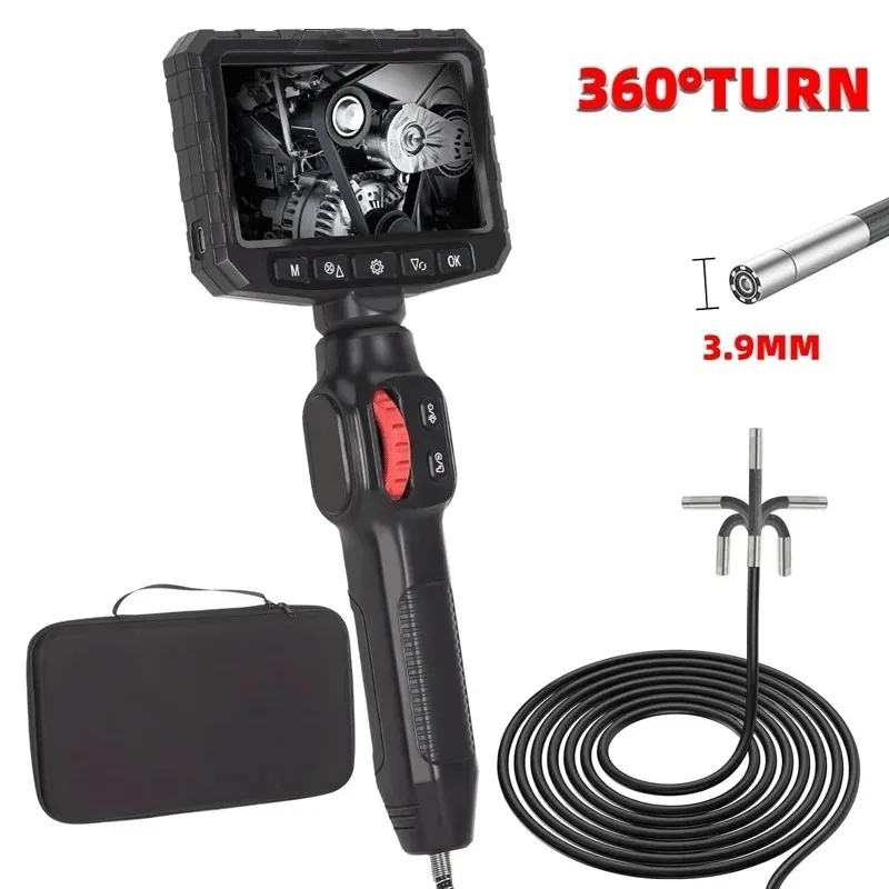 

【2026】 With Light 3.9 Mm 4.3 Inch With 6 LED,IP67 Waterproof 2 M Semi-Rigid CableFor Automotive Repair Plumbing