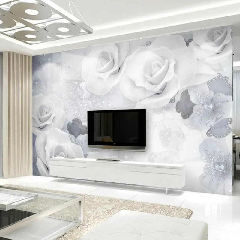 

Home Improvement 3D Wallpaper for Wall 3d Decorative Wall Paper Background 3D Modern simple relief flowers wallpaper