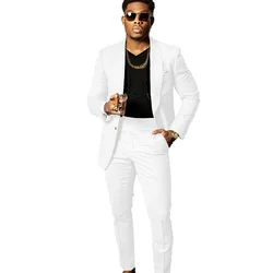 New Wedding Mens Suits Slim Fit Bridegroom Tuxedos For Men Two Pieces Groomsmen Suit Blazer Formal Prom Business Jackets Pants